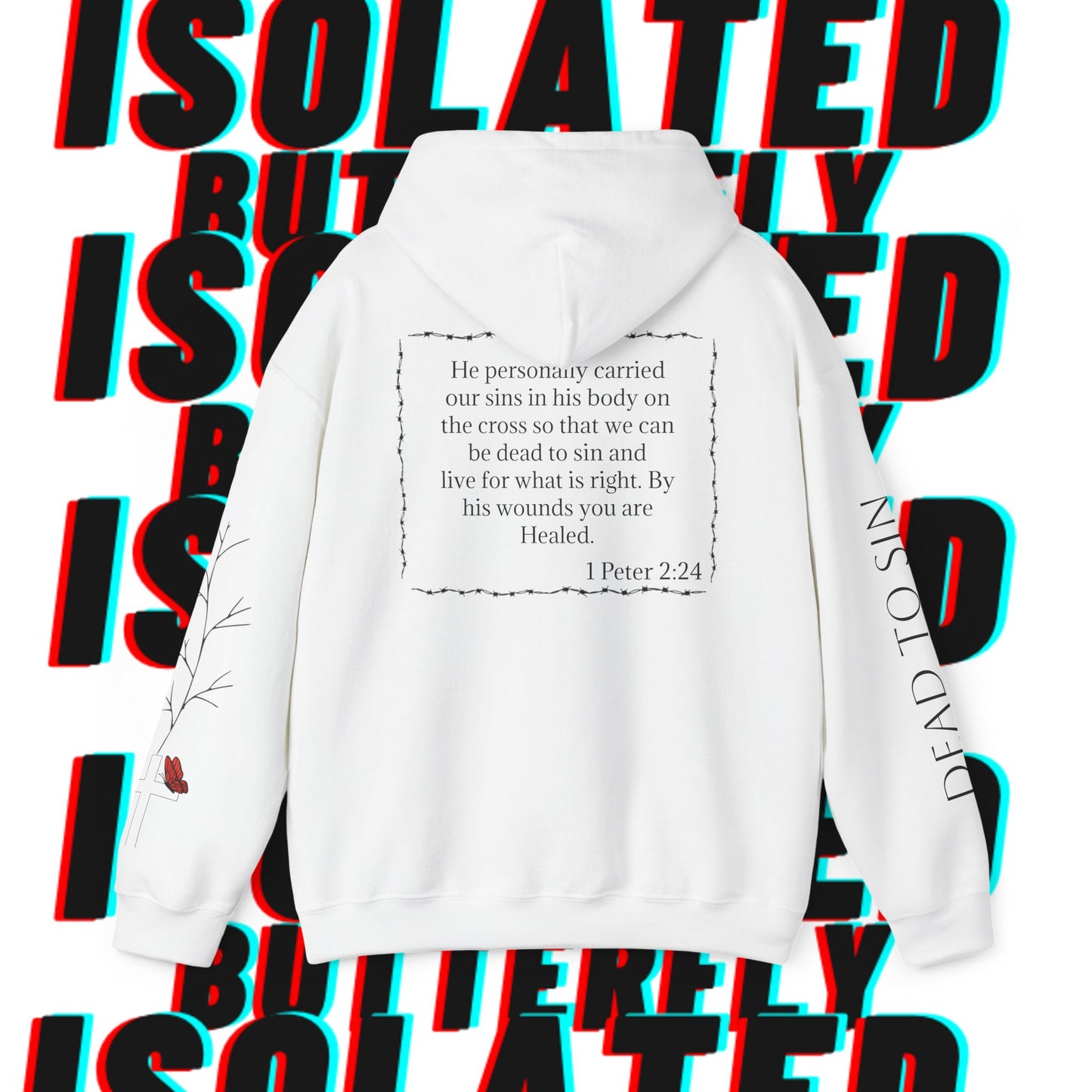 Isolated Butterfly - Dead To Sin Heavy Blend Hoodie