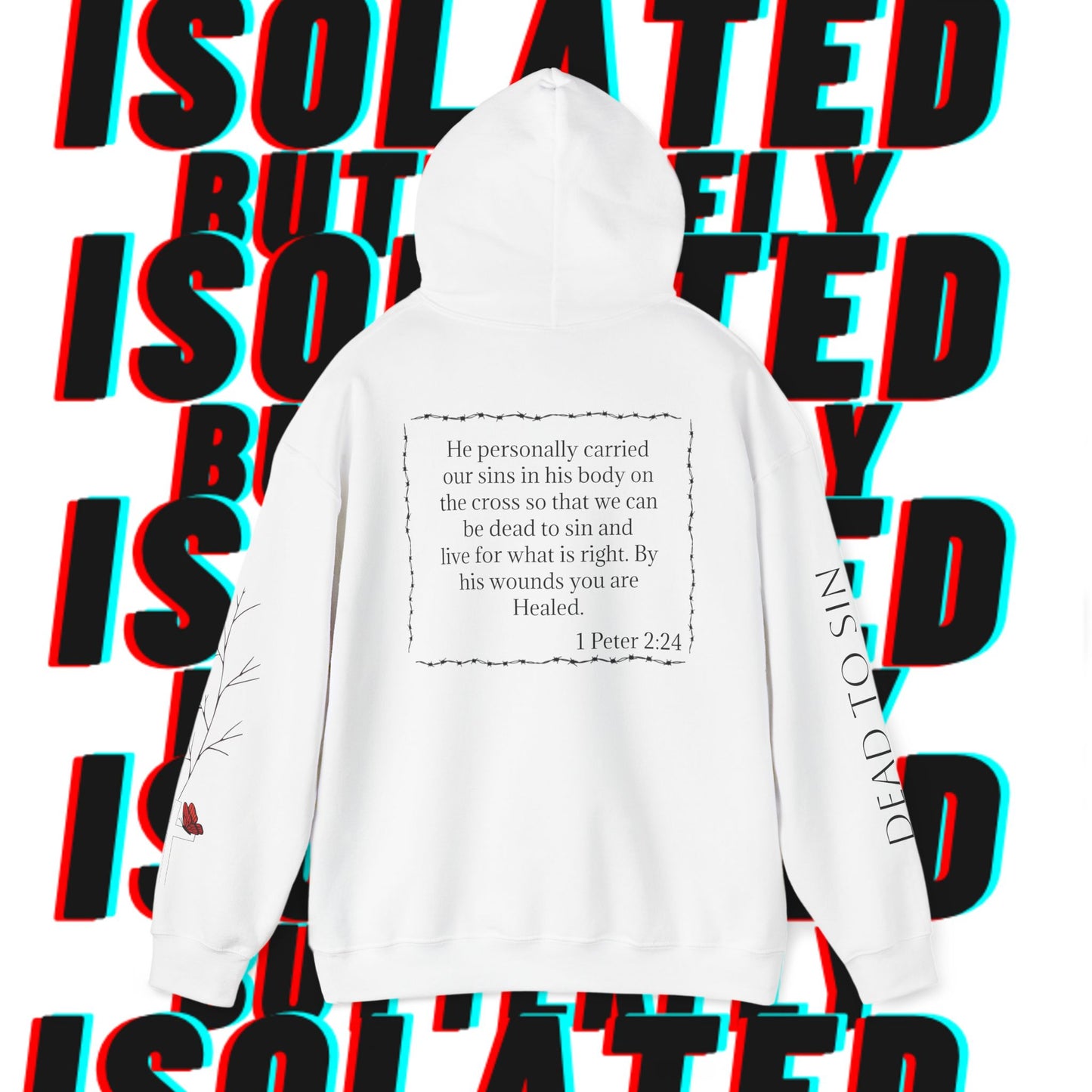 Isolated Butterfly - Dead To Sin Heavy Blend Hoodie