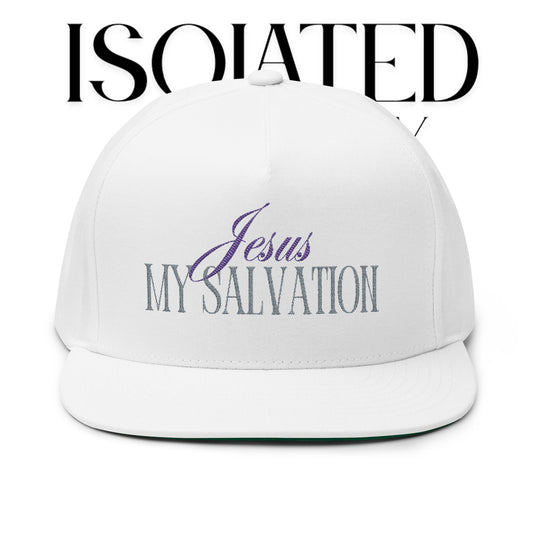 Jesus My Salvation - Christian Hat - Embroidered Flat Bill Cap